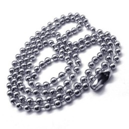 Mens Pure Titanium Three Ring Pendant Necklace @