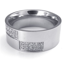 Luxuriant In Design Color Brilliancy Reliable Quality Titanium Ring