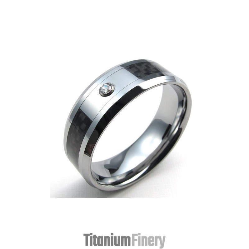 Elegant Shape Color Brilliancy To Have A Long Story Titanium Ring