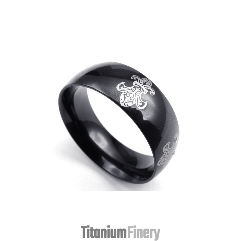Beautiful Design Delicate Colors Excellent Quality Titanium Ring