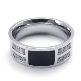 Beautiful Design Color Brilliancy To Have A Long Story Titanium Ring