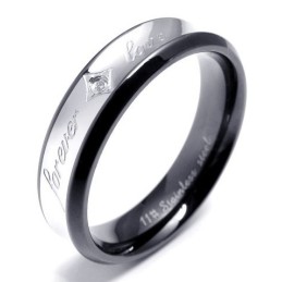Elegant Shape Color Brilliancy Durable In Use Titanium Ring