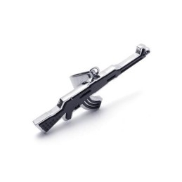 Mens Golden Pure Titanium Ak47 Rifle Pendant Necklace