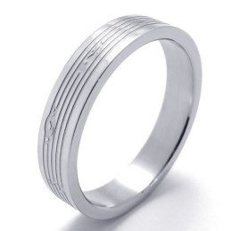 Deft Design Color Brilliancy World-Wide Renown Titanium Ring