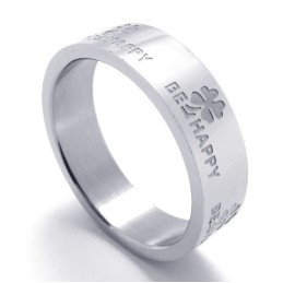 Beautiful Design Color Brilliancy To Have A Long Story Titanium Ring