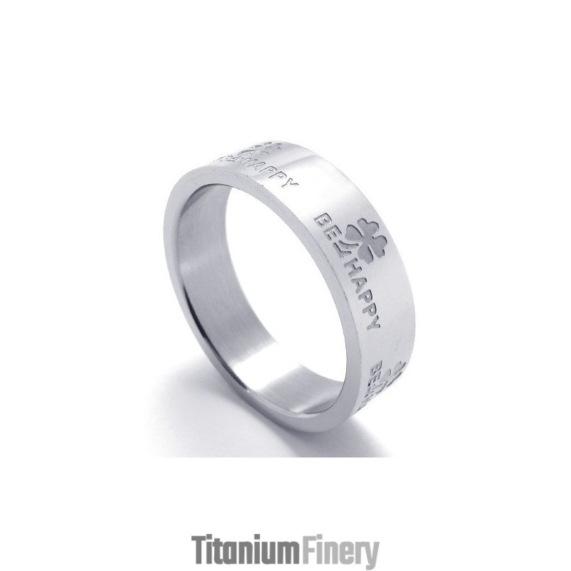 Beautiful Design Color Brilliancy To Have A Long Story Titanium Ring