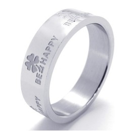 Beautiful Design Color Brilliancy To Have A Long Story Titanium Ring