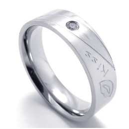 Fashionable Patterns Color Brilliancy Superior Quality Titanium Ring