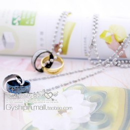 Bible Cross Rings Sweethearts Lovers Couples Titanium Necklaces Pendant