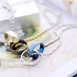 Bible Cross Rings Sweethearts Lovers Couples Titanium Necklaces Pendant