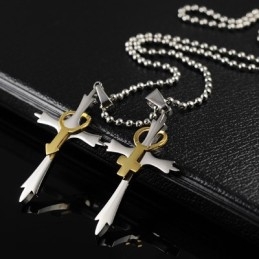 Male And Female Symbols Titanium Cross Necklace Pendant For Men And Women