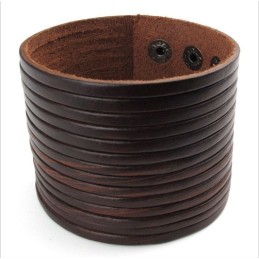 Skillful Manufacture Delicate Colors Reliable Quality Titanium Leather Bangle