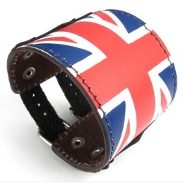 Deft Design Beautiful In Colors Reliable Quality Titanium Leather Bangle