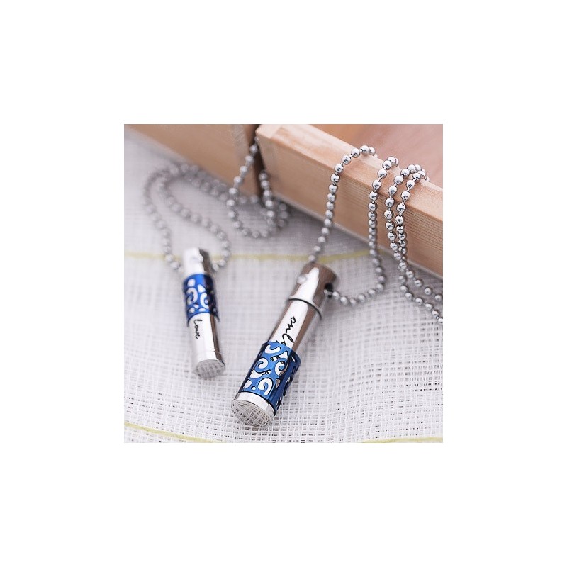 Fashion Blue Sweetheart Lovers Titanium Necklace Pendant Fashion Blue Sweetheart Lovers Titanium Necklace Pendant