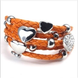 Beautiful Design Beautiful In Colors Reliable Quality Stainless Leather Bracelet