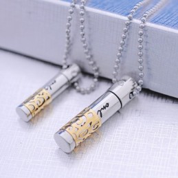 Fashion Yellow Sweetheart Lovers Titanium Necklace Pendant