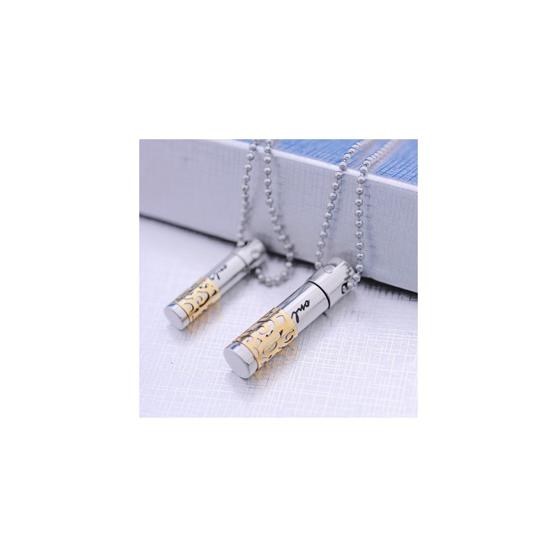 Fashion Yellow Sweetheart Lovers Titanium Necklace Pendant
