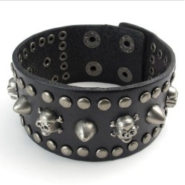 Sophisticated Technology Delicate Colors Excellent Quality Titanium Leather Bangle