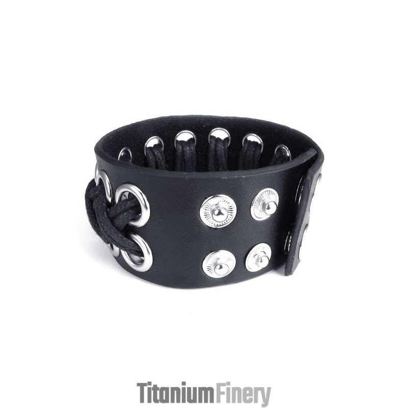 Skillful Manufacture Delicate Colors Reliable Quality Titanium Leather Bangle