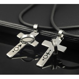 Male And Female Symbols Sweetheart Lovers Necklace Pendant