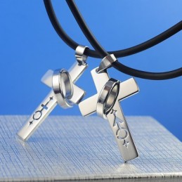 Male And Female Symbols Sweetheart Lovers Necklace Pendant