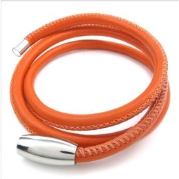 Deft Design Delicate Colors Excellent Quality Titanium Leather Necklace