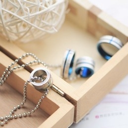 Love Only You Sweetheart Rings Circle Titanium Necklace Pendant