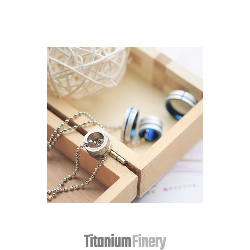 Love Only You Sweetheart Rings Circle Titanium Necklace Pendant Love Only You Sweetheart Rings Circle Titanium Necklace Pendant