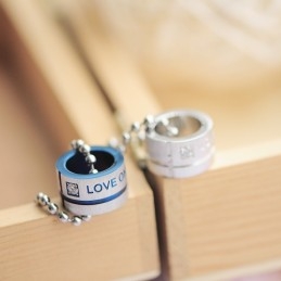 Love Only You Sweetheart Rings Circle Titanium Necklace Pendant