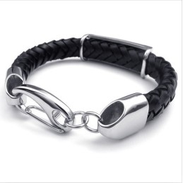 Fashionable Patterns Delicate Colors Excellent Quality Titanium Leather Bracelet