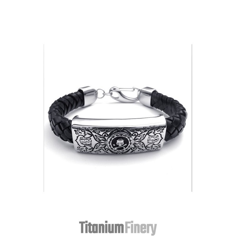 Attractive Design Delicate Colors Excellent Quality Titanium Leather Bracelet Attractive Design Delicate Colors Excellent Quality Titanium Leather Bracelet
