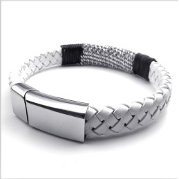 Modern Design Delicate Colors Reliable Quality Titanium Leather Bracelet