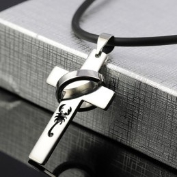 The Scorpion King Titanium Cross Necklace Pendant
