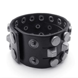 Modern Design Delicate Colors Excellent Quality Titanium Leather Bangle