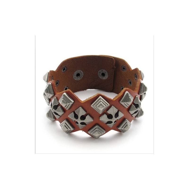 Modern Design Delicate Colors Excellent Quality Titanium Leather Bangle