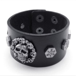 Attractive Design Delicate Colors Reliable Quality Titanium Leather Bangle