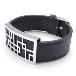 Attractive Design Delicate Colors Reliable Quality Titanium Leather Bracelet
