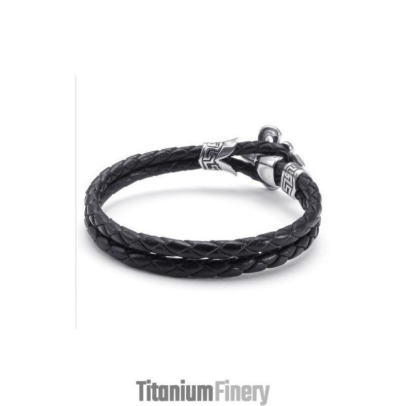 Deft Design Delicate Colors Excellent Quality Titanium Leather Bracelet Deft Design Delicate Colors Excellent Quality Titanium Leather Bracelet