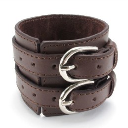 Deft Design Delicate Colors Excellent Quality Titanium Leather Bangle