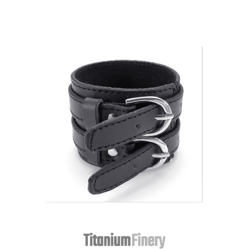 Skillful Manufacture Delicate Colors Reliable Quality Titanium Leather Bangle