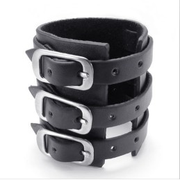 Skillful Manufacture Delicate Colors Reliable Quality Titanium Leather Bangle