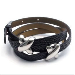 Attractive Design Delicate Colors Excellent Quality Titanium Pu Bracelet