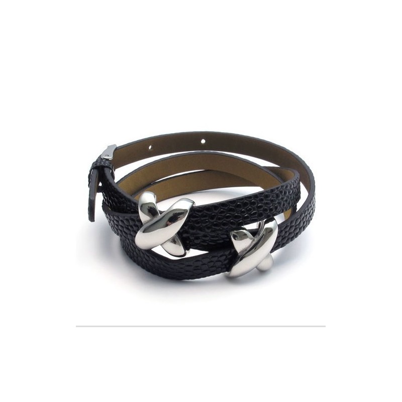 Attractive Design Delicate Colors Excellent Quality Titanium Pu Bracelet