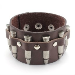 Skillful Manufacture Delicate Colors Reliable Quality Titanium Leather Bangle