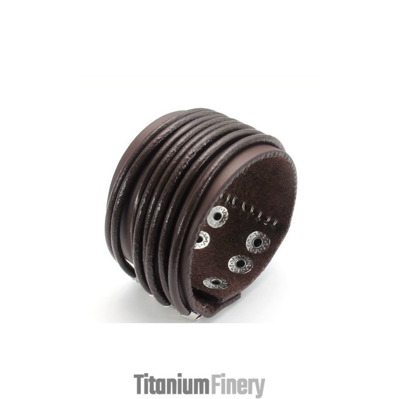 Skillful Manufacture Delicate Colors Reliable Quality Titanium Leather Bangle Skillful Manufacture Delicate Colors Reliable Quality Titanium Leather Bangle