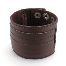 Skillful Manufacture Delicate Colors Reliable Quality Titanium Leather Bangle