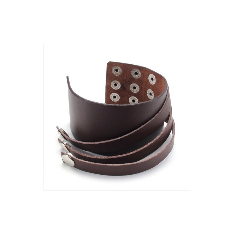 Skillful Manufacture Delicate Colors Reliable Quality Titanium Leather Bangle