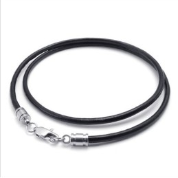 Deft Design Delicate Colors Excellent Quality Titanium Leather Necklace