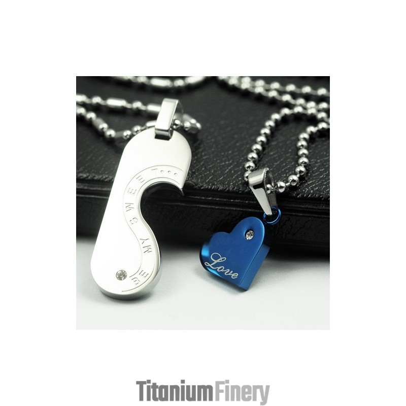 Be My Sweet Love Sweetheart Lovers Titanium Necklace Pendant Be My Sweet Love Sweetheart Lovers Titanium Necklace Pendant