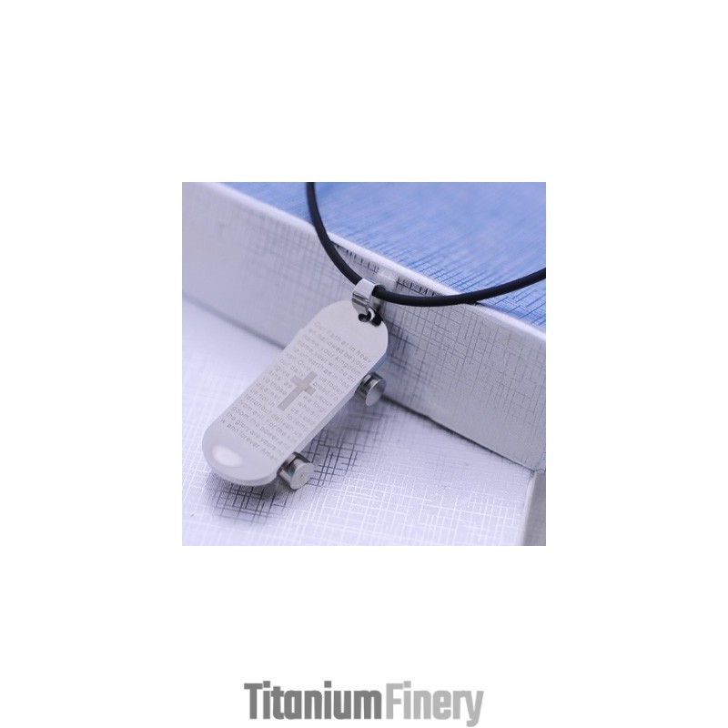 Fashion Gift Snowboard Bible Titanium Necklace Pendant Fashion Gift Snowboard Bible Titanium Necklace Pendant